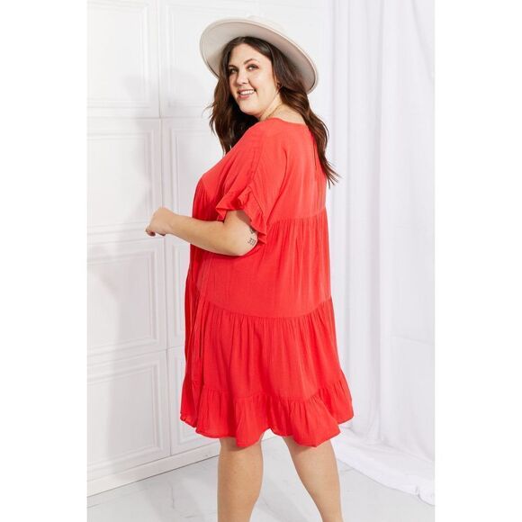 Culture Code Full Size Tulip Fields Tiered Midi Dress - Picture 2 of 13